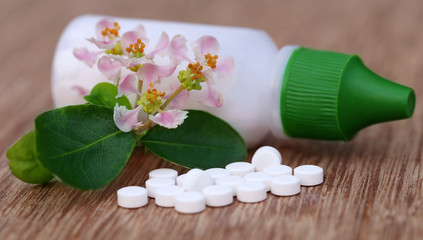 Fototapeta na wymiar Homeopathic medicine