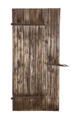 Alte Holztüre von einem Stall isoliert