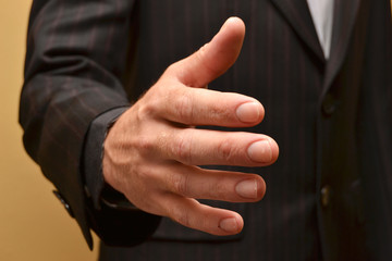 Obraz premium Businessman waving