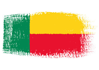 brushstroke flag Benin