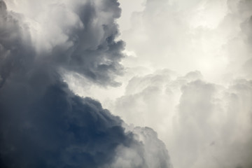 dark dramatic clouds before rain