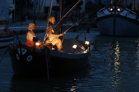 presepe sull'acqua di porto canale cesenatico cesena