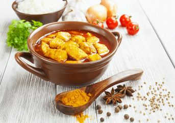 Chicken in spicy sauce