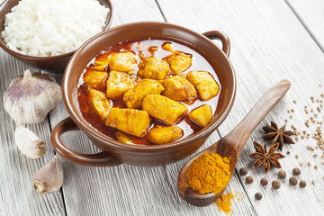 Chicken in spicy sauce