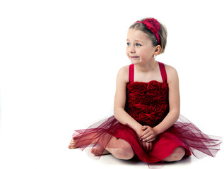 petite fille en rouge