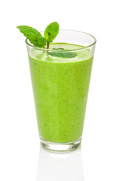 Gr&uuml;ner Smoothie mit Minze
