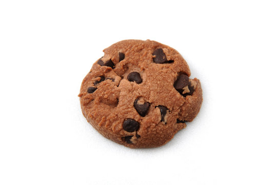 Chocolate Chip Cookie Isolated On White Background