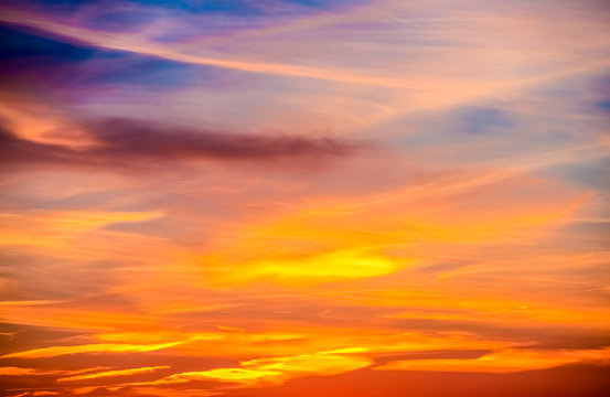 Fototapeta Sunset in clouds