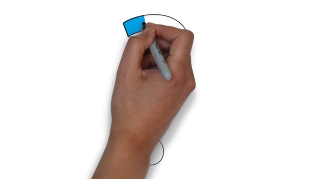 Frage Fragezeichen blau Zeichnung zeichnen Hand