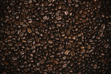 Glittering of coffee beans