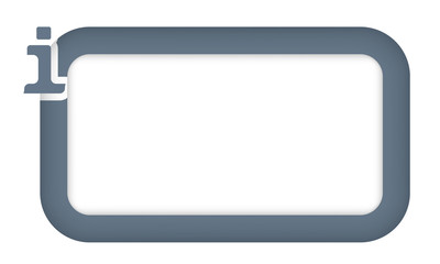 vector box for entering text with info sign