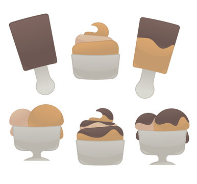 vector ice cream collection