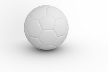 White leather football with shadow