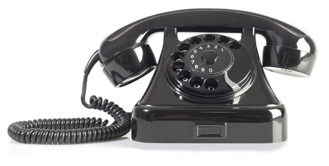 Black Bakelite Telephone Cutout