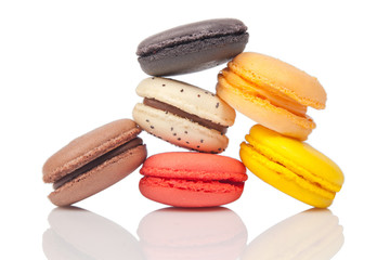 Colorful macaroons, French pastry