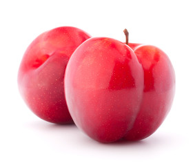 Sweet plum isolated on white background cutout