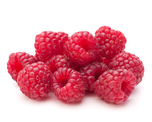 Sweet raspberry isolated on white background cutout