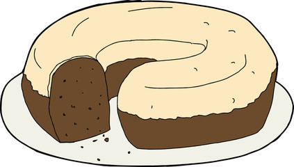Round Cake with Frosting