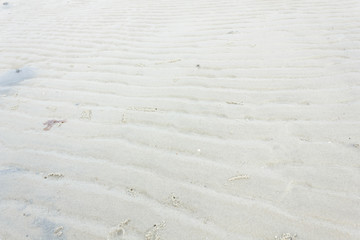Traces of the waves on the beach