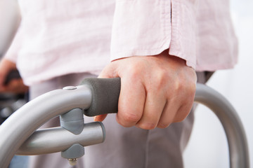 Senior Woman With Walking Frame