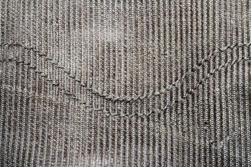 Cordhose Branding; braune Arbeitshose mit leerem Logo-Patch