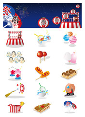 Naklejka premium 夏祭り