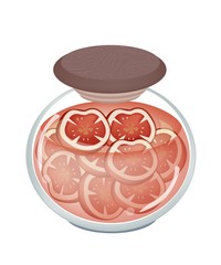 A Jar of Pickled Tomatoes