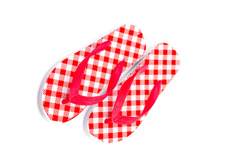 Flip flops isolated white background