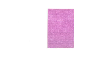 Paper note isolated on white background