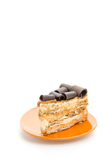 Coffee cake isolated on white background