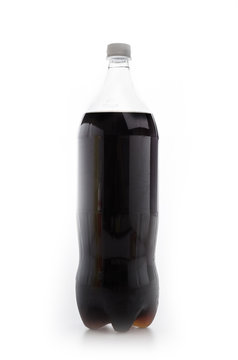 Cola bottle isolated white background