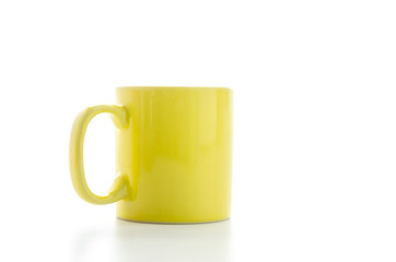 Color mug isolated on white