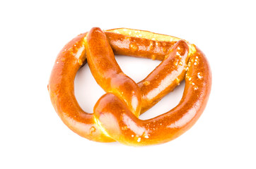 Pretzel isolated white background