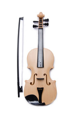 Fototapeta premium Violin isolated on the white