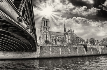 Obraz premium Paris. Beautiful view of Notre Dame Cathedral
