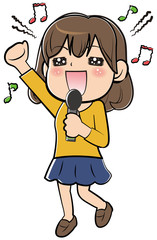 Fototapeta premium 音痴な女性