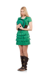 Woman in saint patrick concept