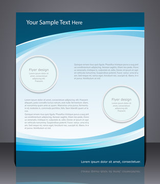 Vector layout business flyer, magazine cover, template or corpor