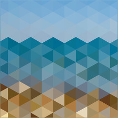 abstract mosaic sea shore