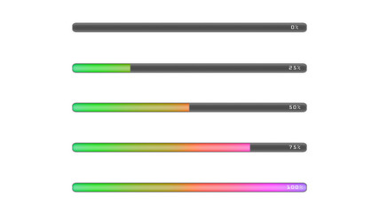 loading bar color pink green