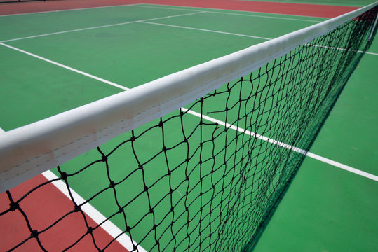 tennis net ind green court
