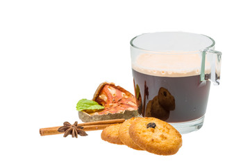 Dutch cookies with coffee