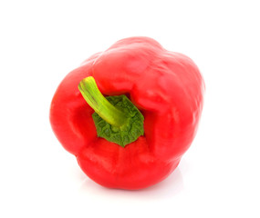 Red bell pepper isolated on white background