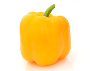 yellow  bell pepper isolated on white background