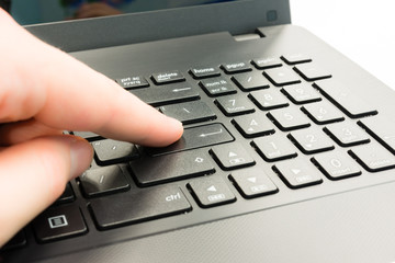 Press button on laptop