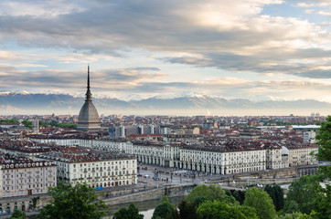 Fototapeta na wymiar Turyn (Torino), panoramy o wysokiej rozdzielczości