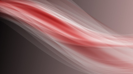 red abstract waves with white glare vector