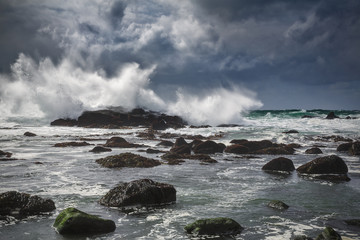 Crashing waves, Arctic sea