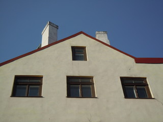 Fototapeta na wymiar Part of building (Riga, Latvia)