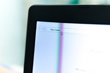 Internet on laptop